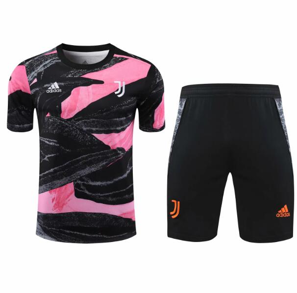 Juventus Black Pink Training Kits Shirt with Shorts 2020/21